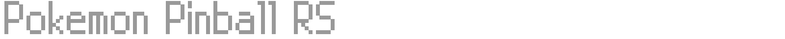Pokemon Pinball RS font preview